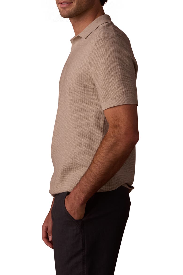 BreezeKnit Polo, Alternate, color, FLAX