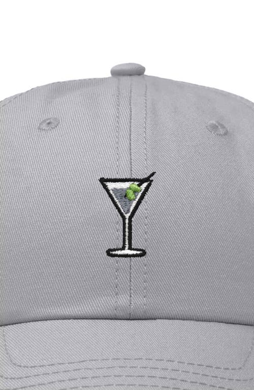 Dalix Martini Embroidered Casual Cap In Gray