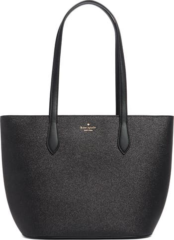 Kate Spade New York Dewey Street Glitter Dots gray Refined store Leather Tote Bag