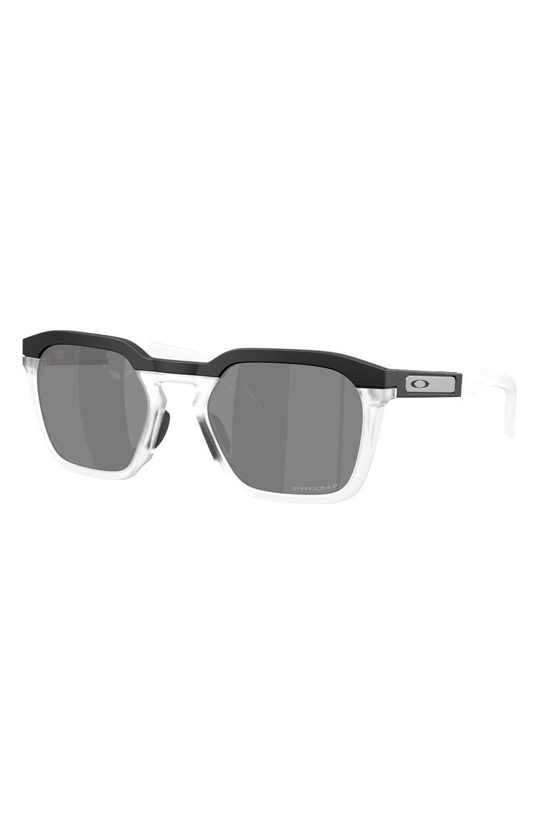 Oakley HSTN SQ 54mm Prizm<sup>™</sup> Polarized Square Sunglasses, Alternate, color, Matte Black / Prizm Black