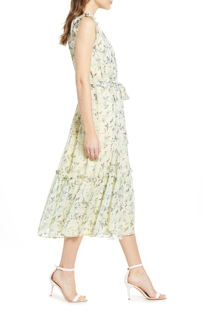 CeCe Wisteria Vines Sleeveless Dress, Alternate, color,