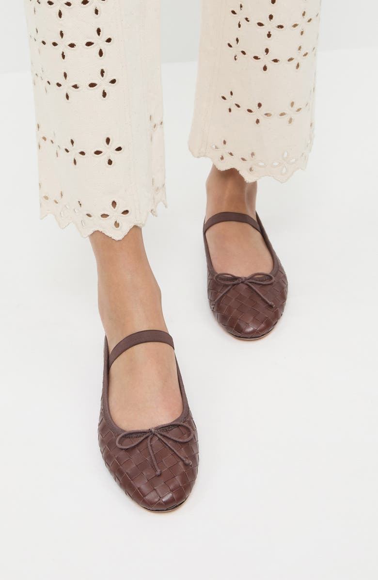 Loeffler Randall Leonie Mary Jane Ballet Flat, Alternate, color, Espresso