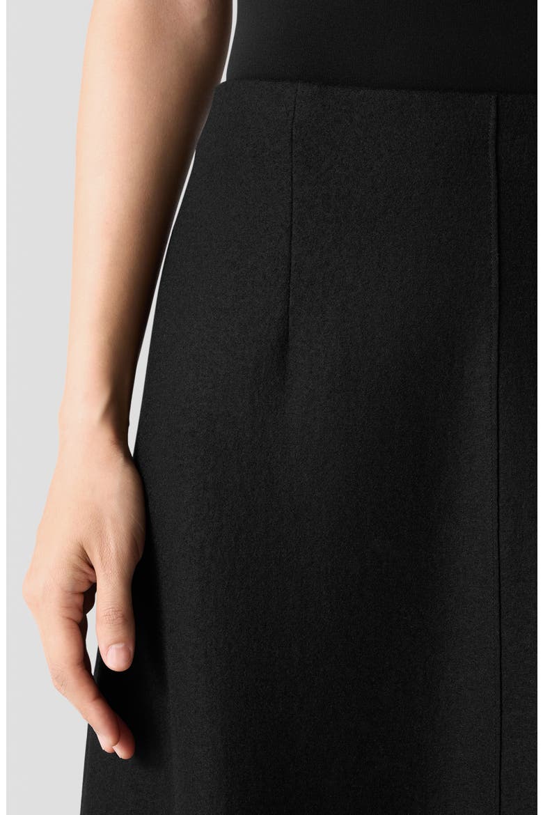 Felted Wool Jersey A-Line Skirt, Alternate, color, BLACK