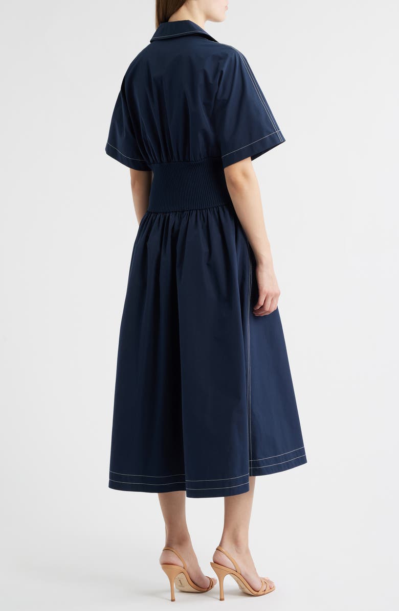 BOSS Dakari Faux Wrap Dress, Alternate, color, Sky Captain