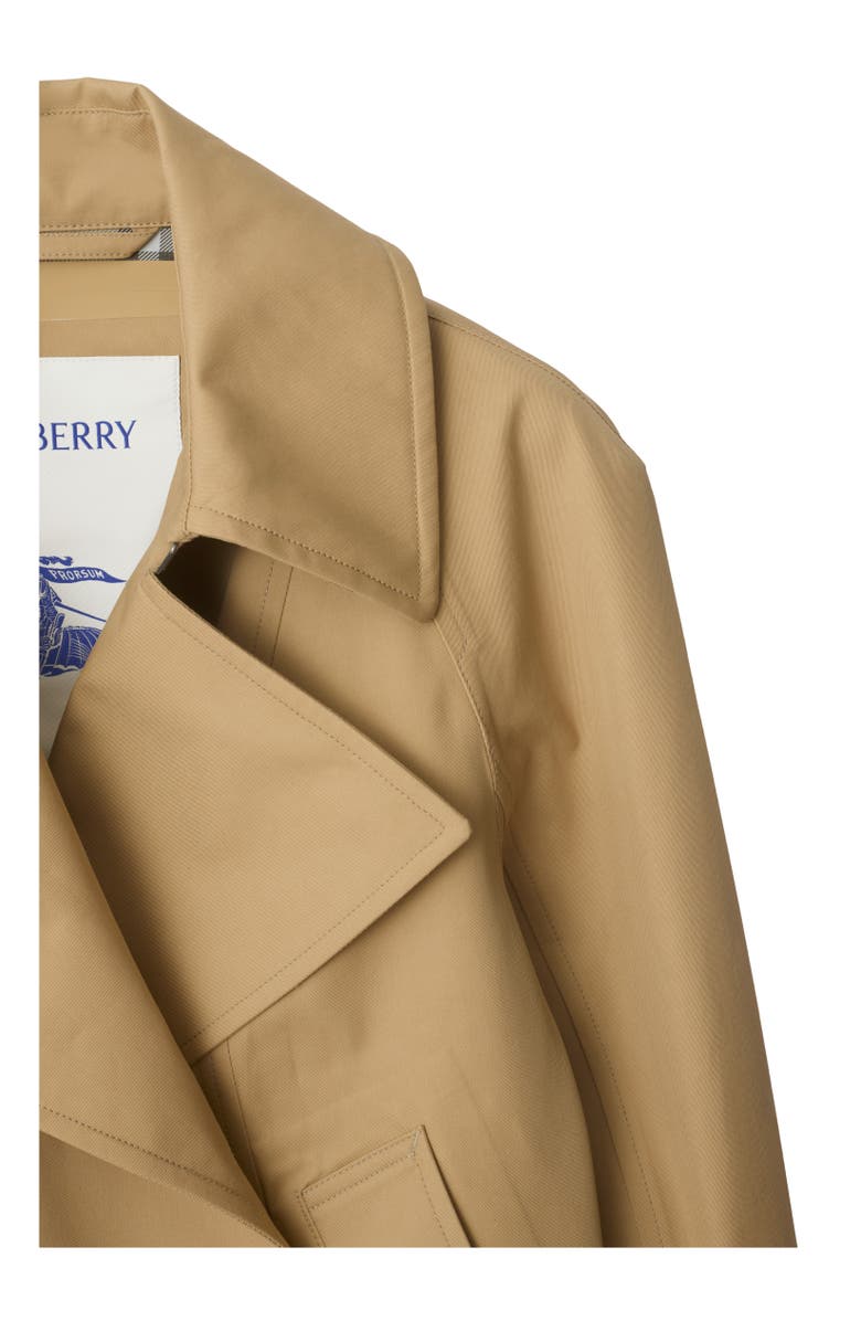 Burberry Cropped Cotton Trench Jacket, Alternate, color,
