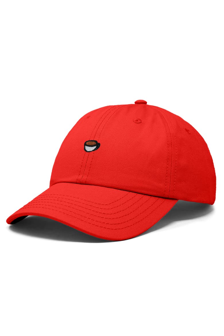 Womens Lil Coffee Dad Hat, Alternate, color, Red