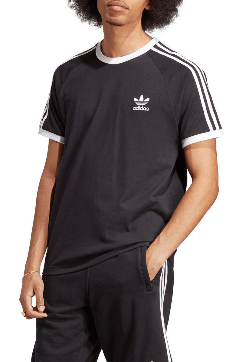 adidas Adicolor 3-Stripes T-Shirt, Main, color, Black