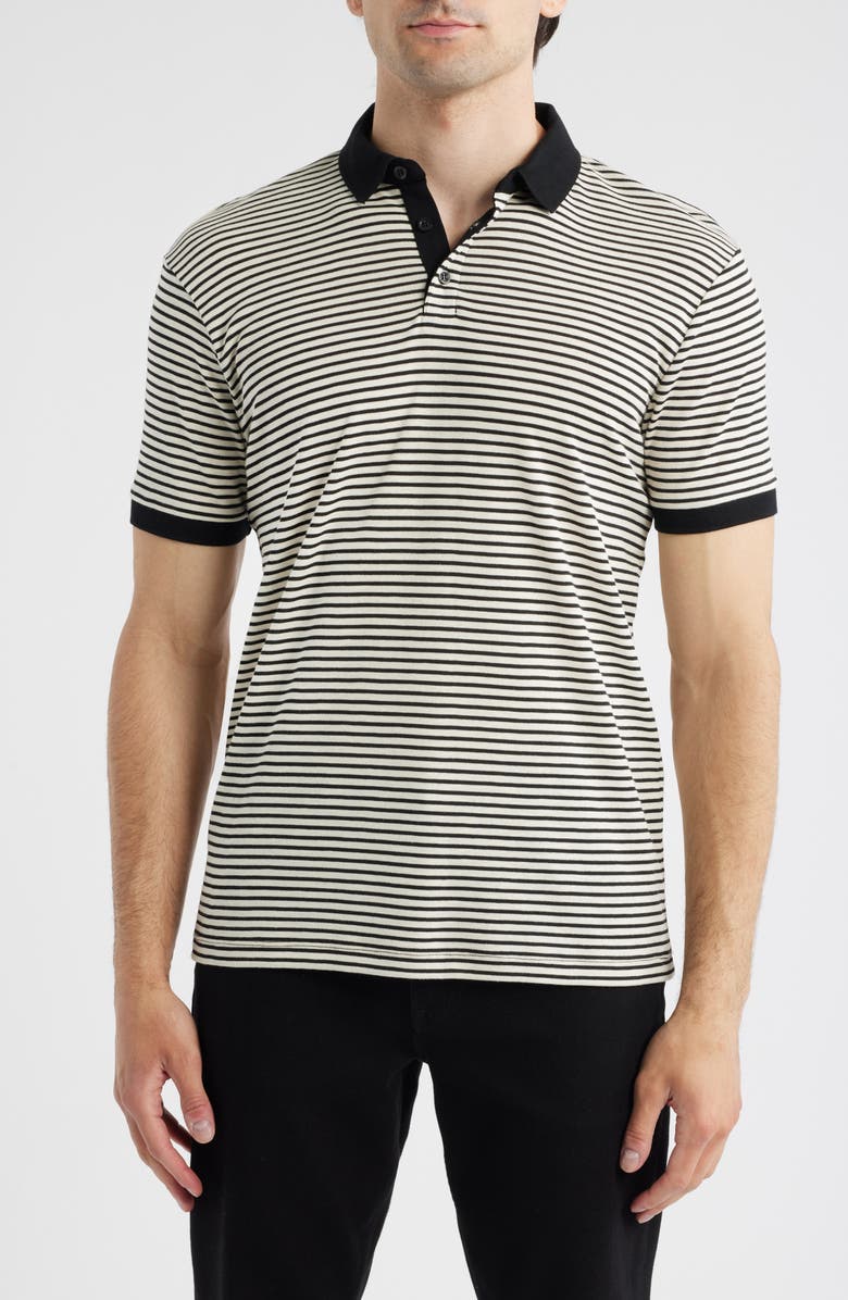 Mavi Jeans Stripe Slim Fit Cotton Polo, Main, color,