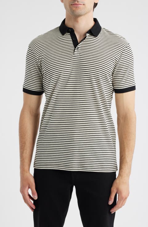 Stripe Slim Fit Cotton Polo