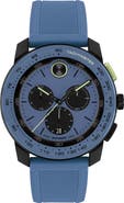Movado Bold TR90 Chronograph Silicone Strap Watch, 43.5mm