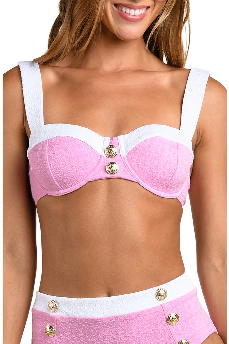 Alexandria Colorblock Bikini Top, Main, color, BLUSH
