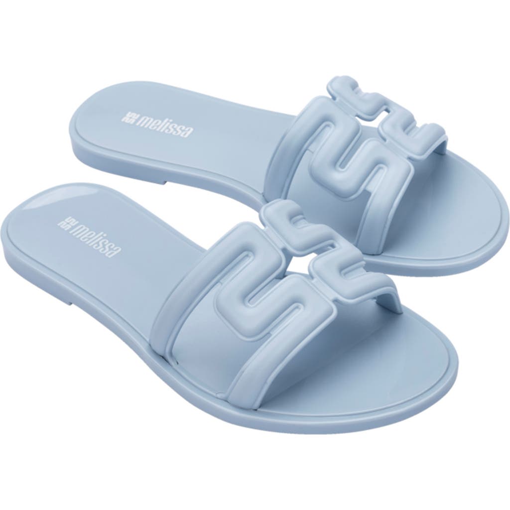Melissa M Slide Sandal In Light Blue
