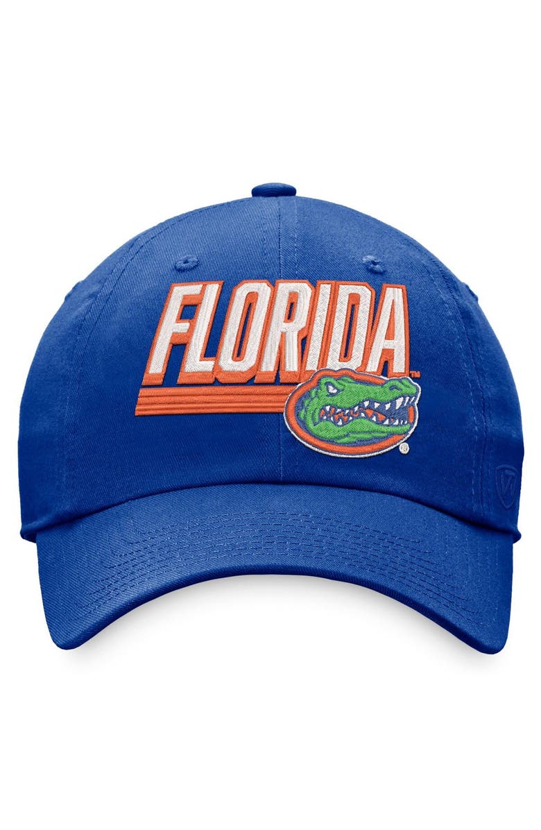 TOP OF THE WORLD Men
s Top of the World Royal Florida Gators Slice Adjustable Hat, Alternate, color, Green
