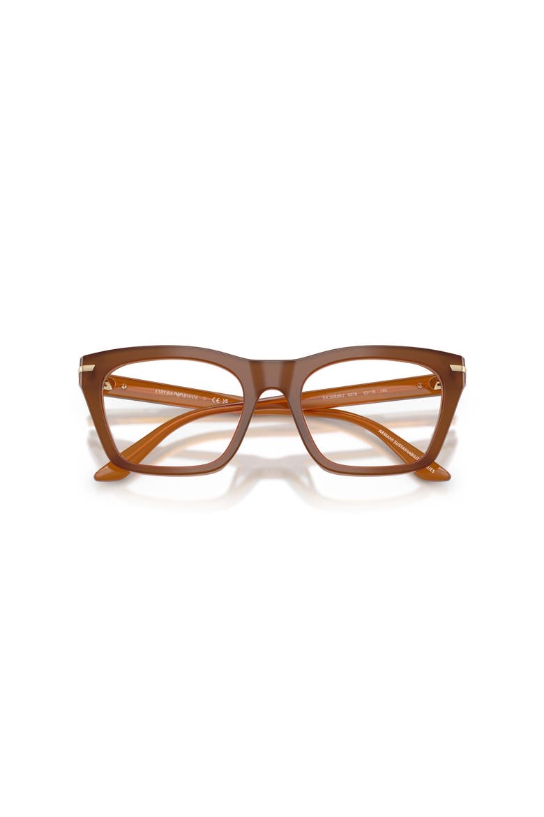 53mm Cat Eye optical glasses, Alternate, color, Brown