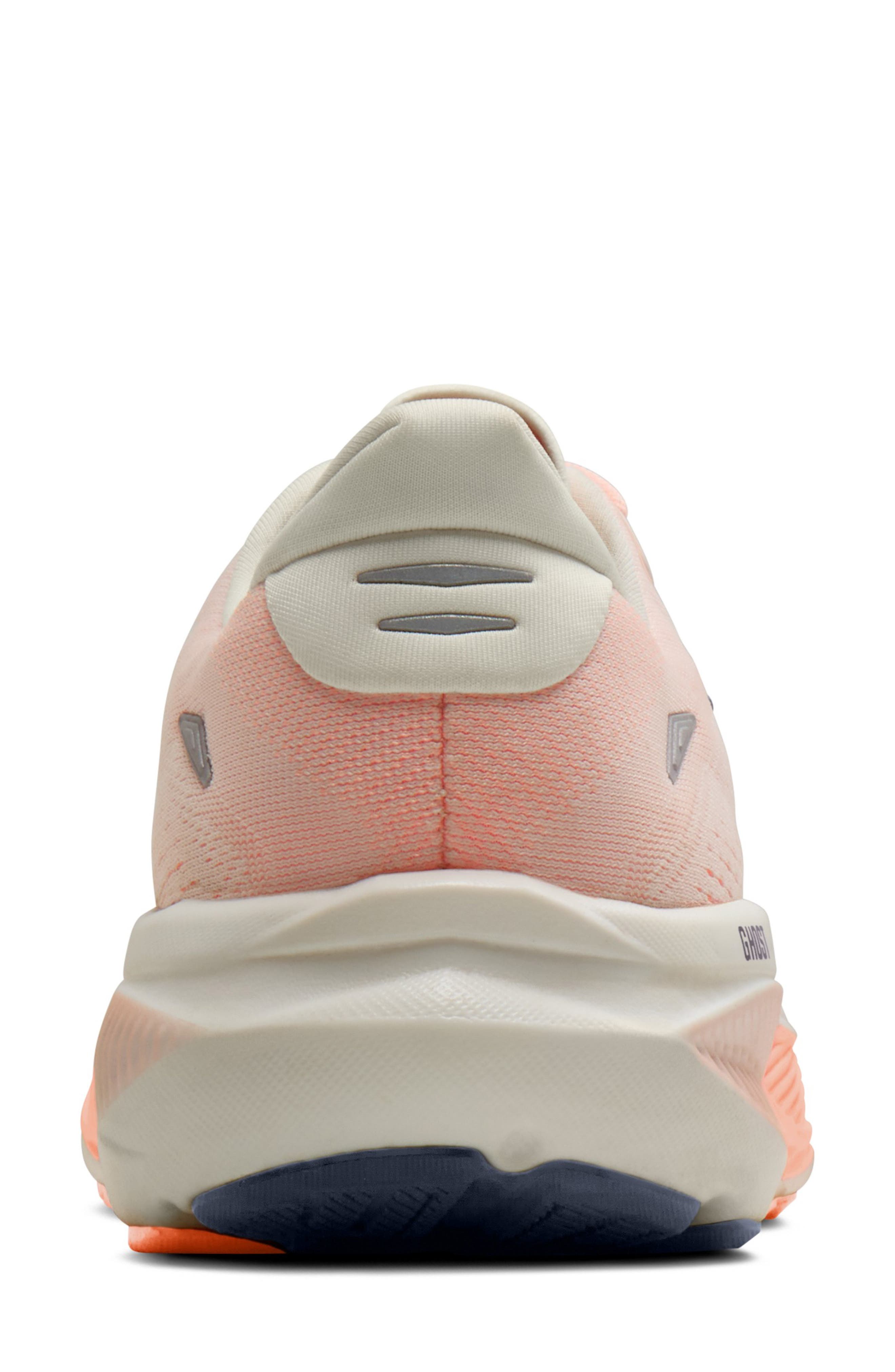 Ghost 18 Running Shoe, Alternate, color, STAR WHITE/ CYBER PEACH/ GREY