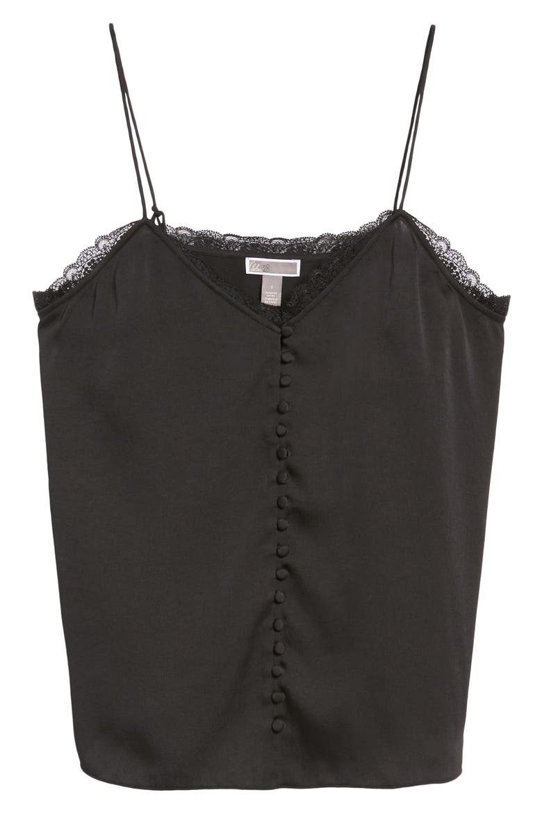 Strappy Satin Camisole, Alternate, color, BLACK