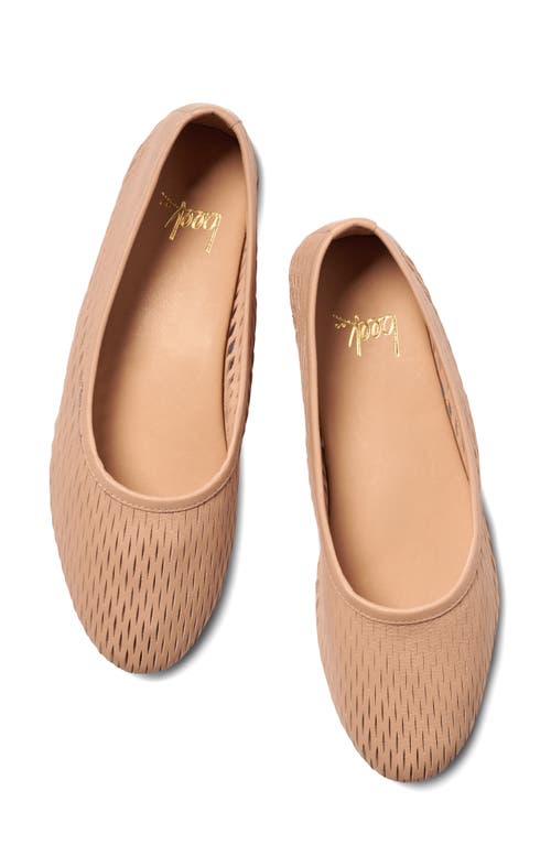 Beek Swiftlet Perforated Leather Ballet Flat In Neutral