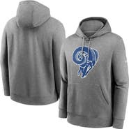 Nike Men's Nike Heathered Gray Los Angeles Rams Rewind Club Fleece Pullover Hoodie