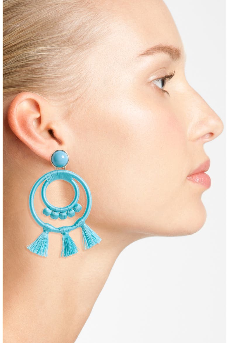 Romany Drop Earrings, Alternate, color, TURQUOISE