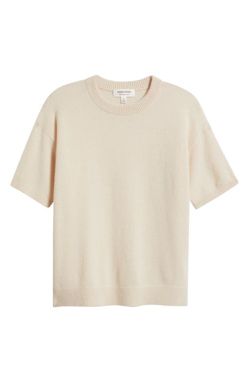 Nordstrom Short Sleeve Cashmere Sweater In Neutral