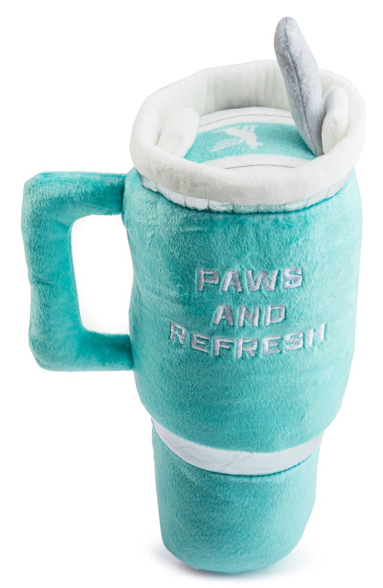 Haute Diggity Dog Snuggly Cup Plush Dog Toy, Alternate, color, Teal