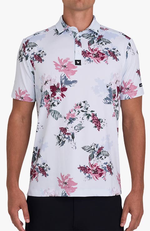 Core Floral Performance Golf Polo