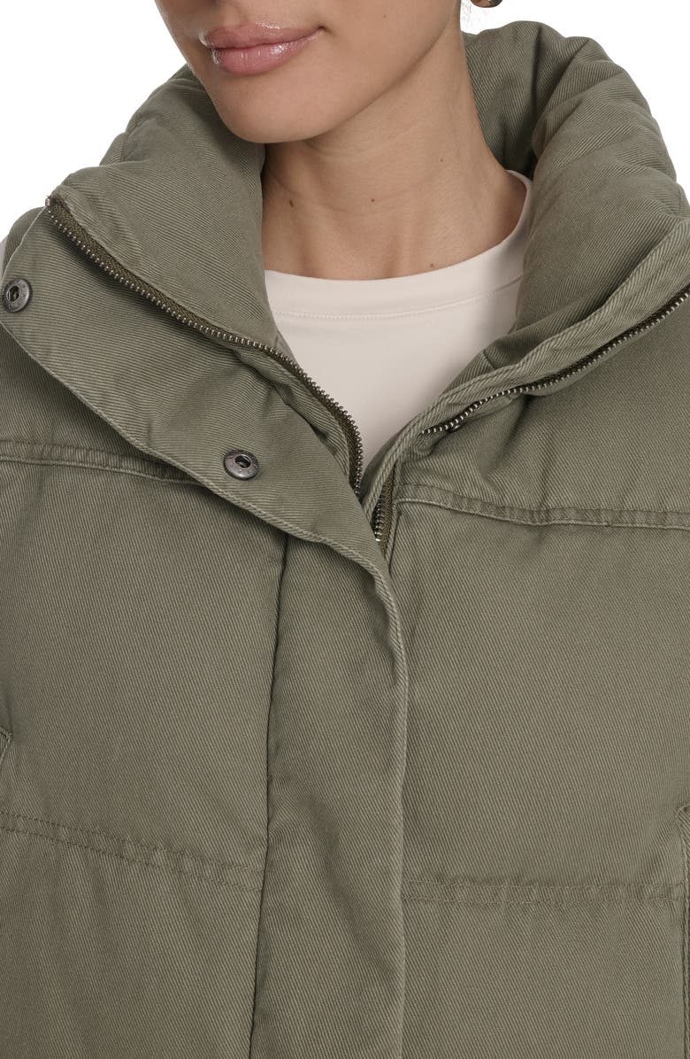 Levi's Cotton Crop Puffer Vest, Alternate, color, Light Olive