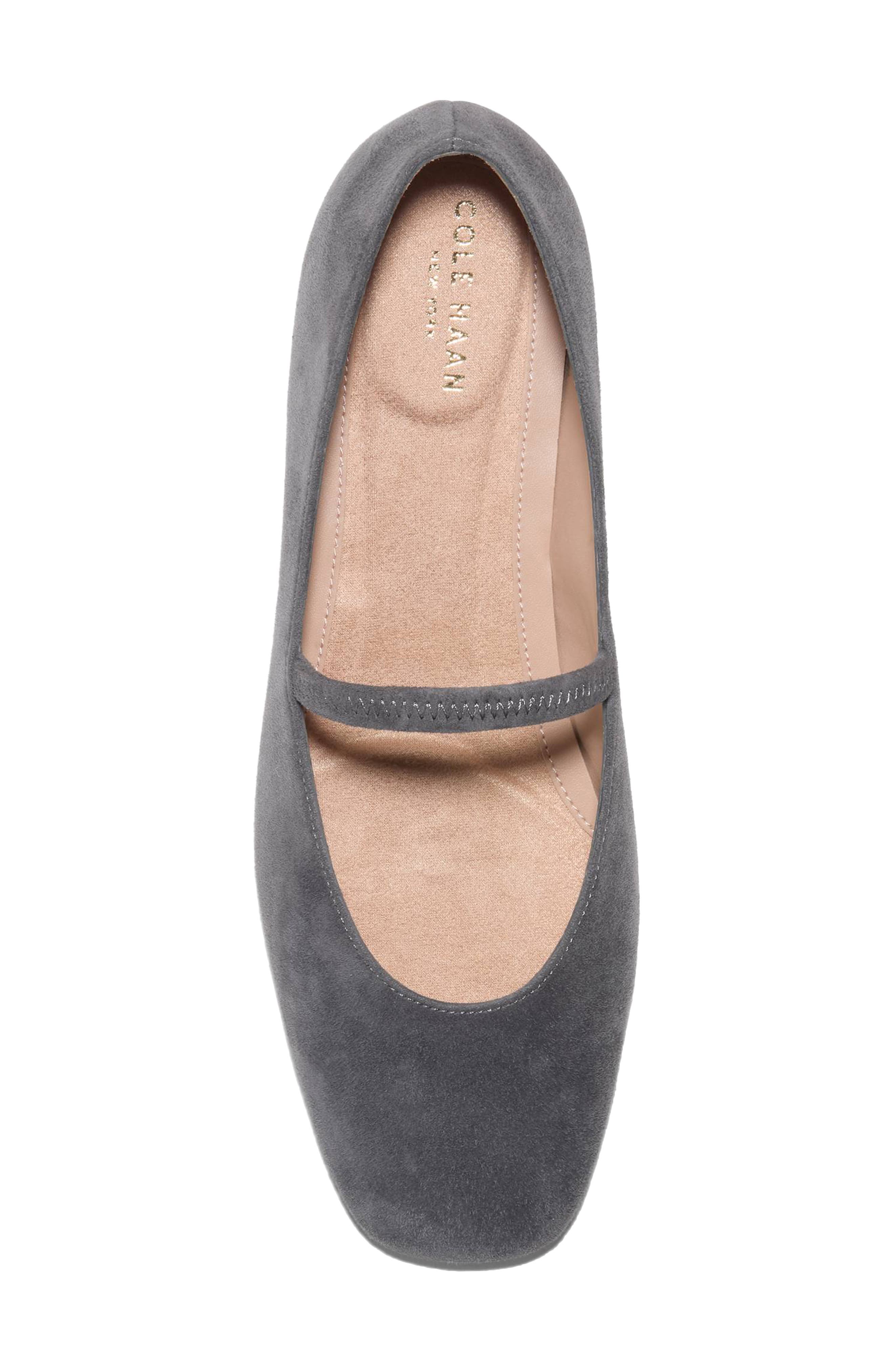 Go-To Valinda Mary Jane Flat, Alternate, color, BLACKENED PEARL SUEDE