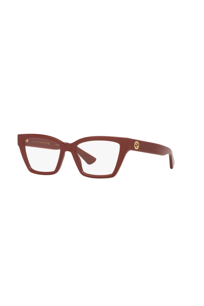 53mm Cat Eye optical glasses, Main, color, Red
