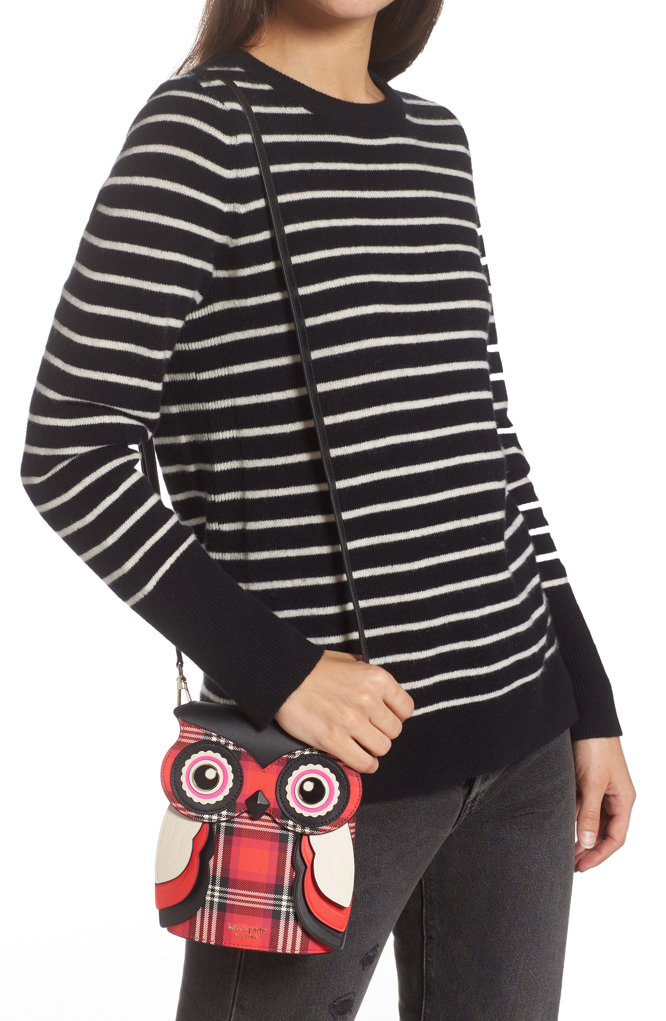 Kate Spade New York kate spade blinx foliage plaid handbag, Alternate, color, 