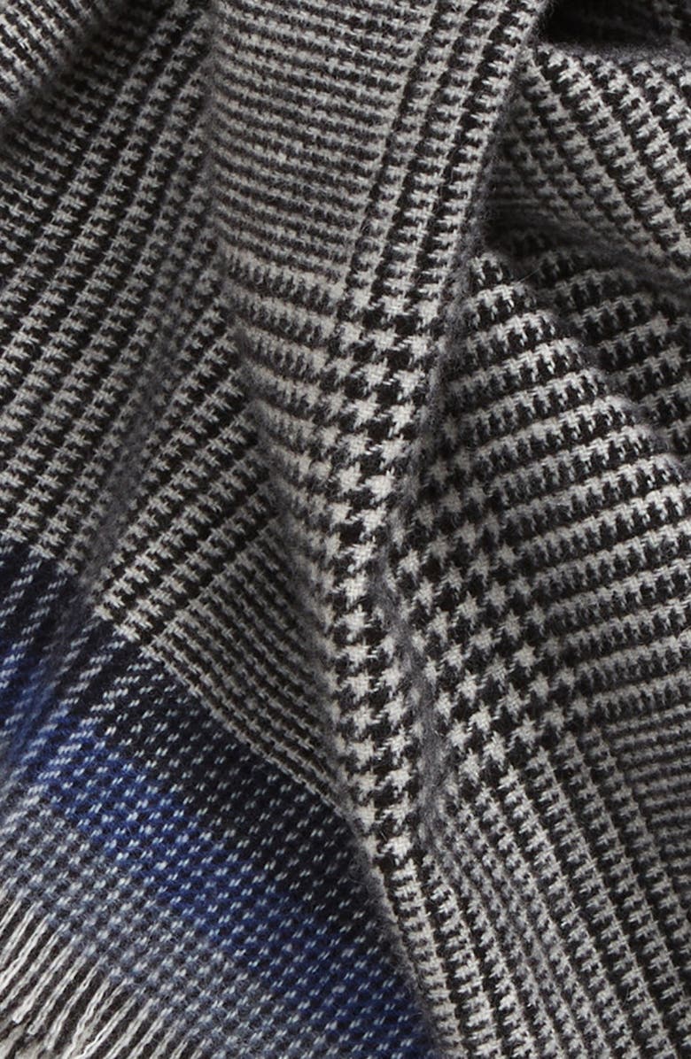 Andrew Stewart Glen Plaid Cashmere Scarf, Alternate, color,