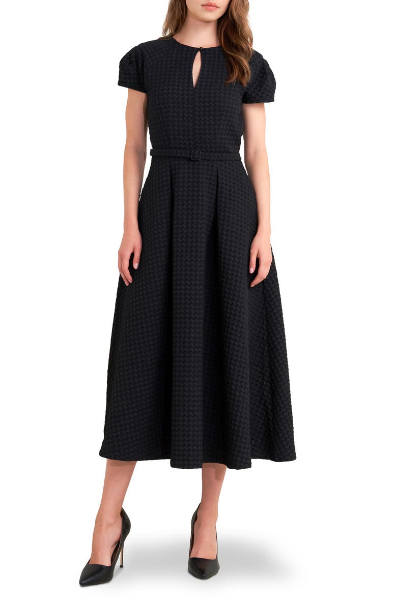 FREEMARKET Textured A-Line Dress, Main, color,