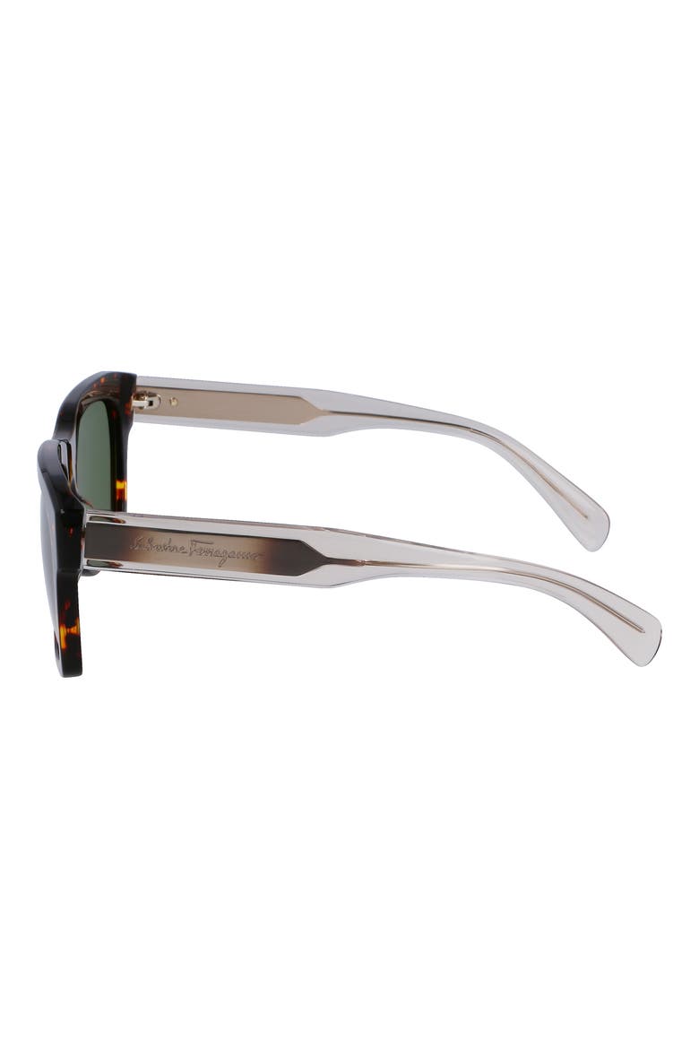 56mm Polarized Rectangular Sunglasses, Alternate, color, DARK TORTOISE