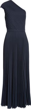 Michael Kors Collection Pleated Georgette One-Shoulder Gown