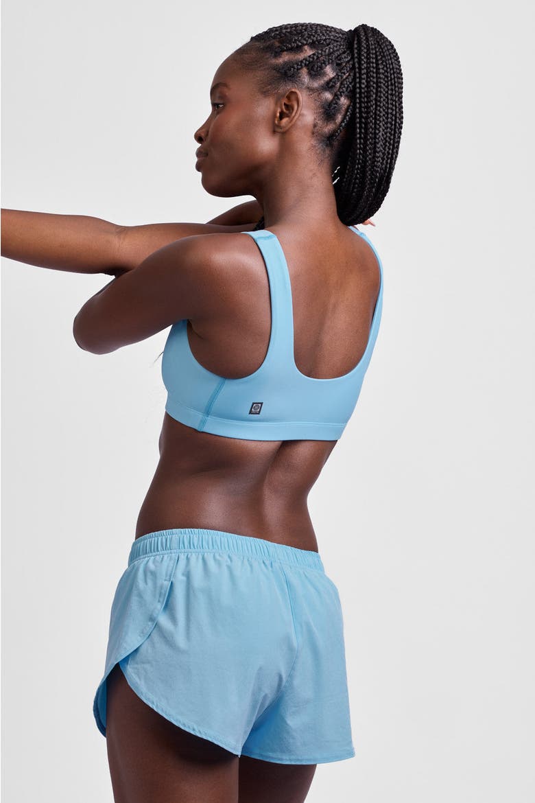 Lizzie Split Short, Alternate, color, Sky Wave
