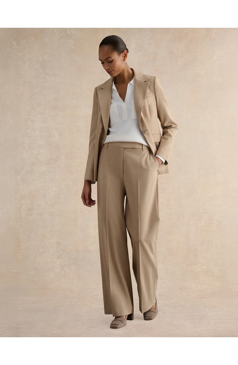 HOBBS LONDON Ashleen Wide Leg Trousers, Alternate, color, Neutral