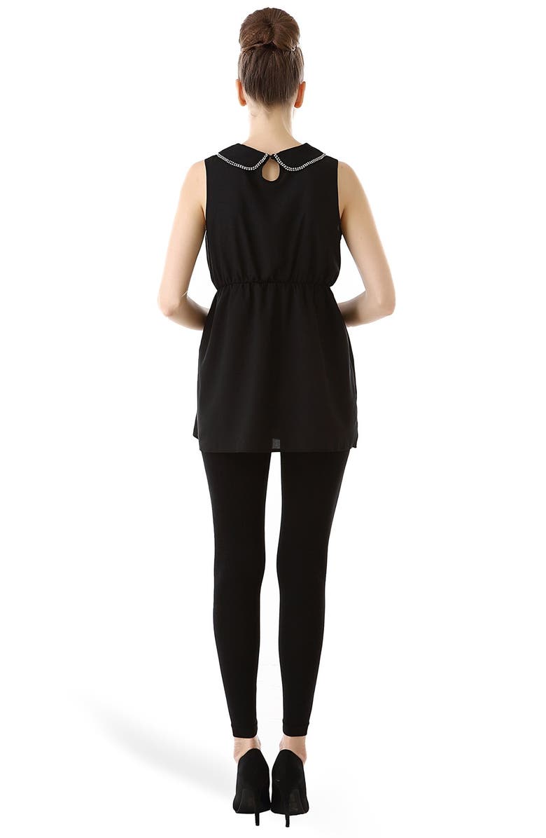 Kimi and Kai Callie Crystal Embellished Collar Maternity Blouse, Alternate, color, 