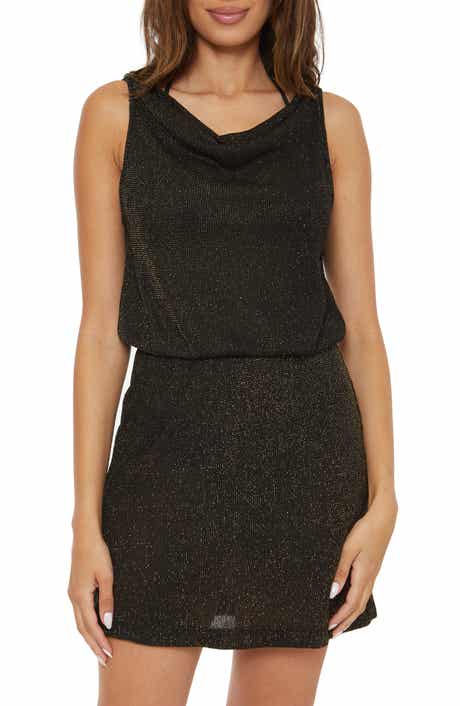Becca Gilded Metallic Cover-Up Sheath Dress