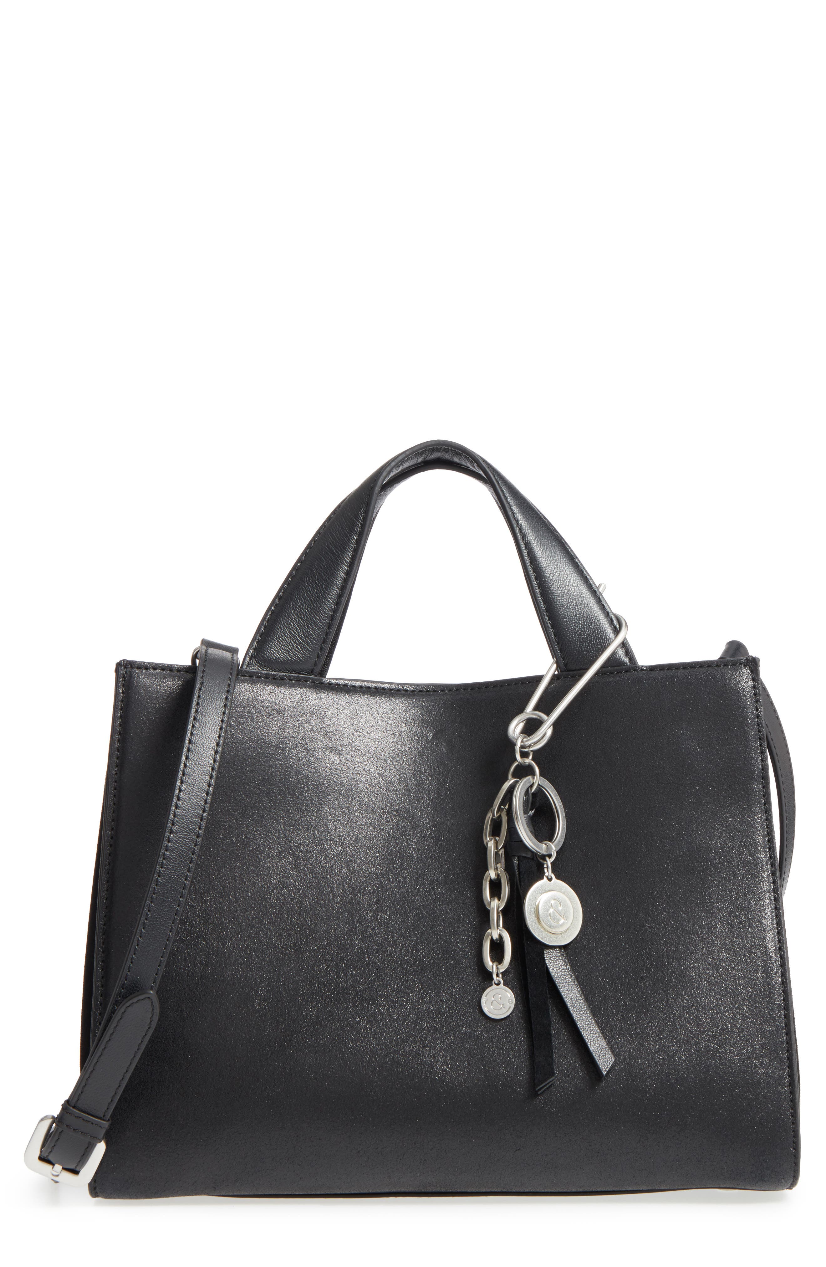 Treasure & Bond Tyler Metallic Leather Satchel, Main, color, 