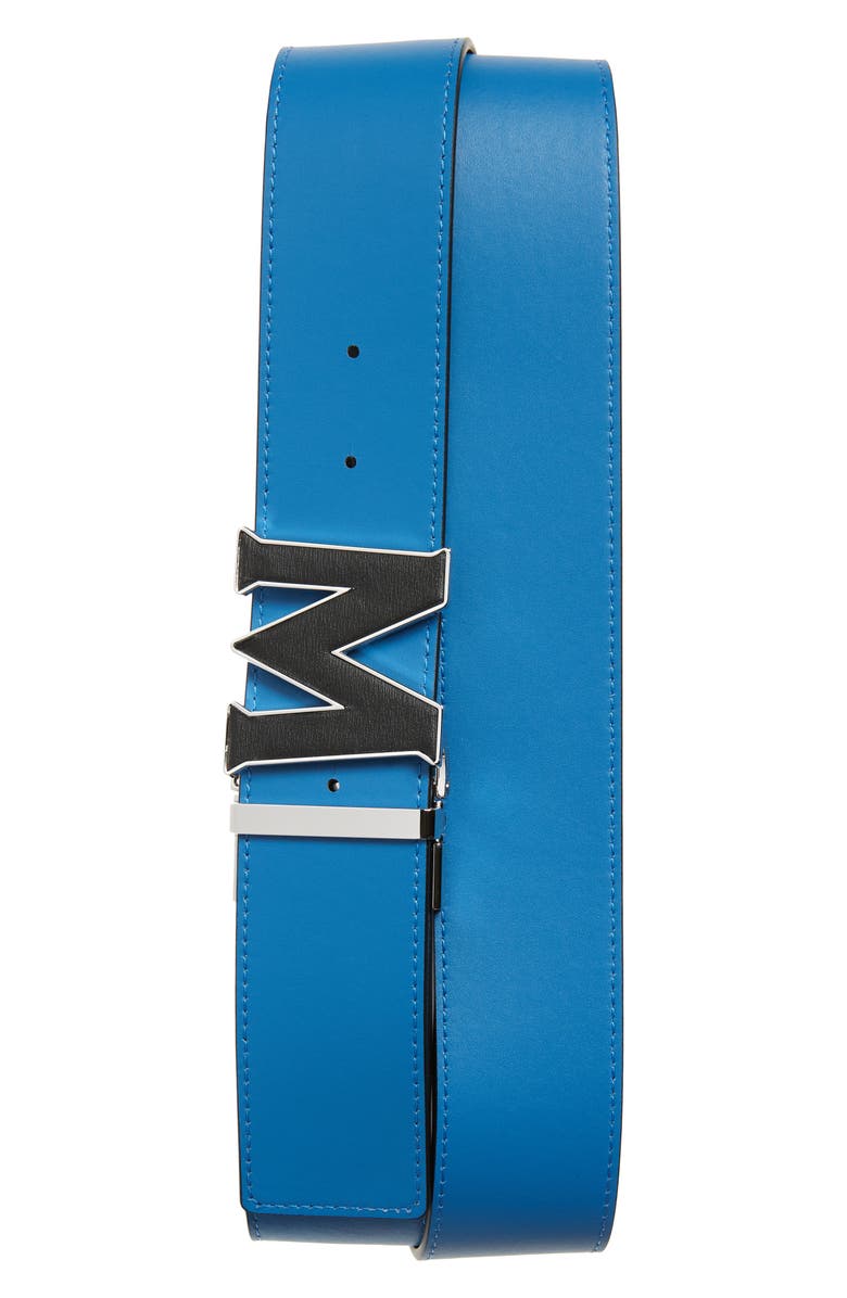 MCM Reversible Leather Belt, Alternate, color, 