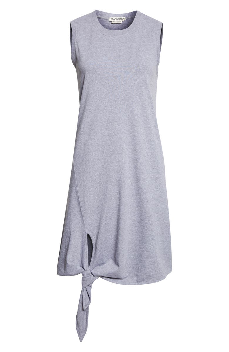 JW Anderson Hem Knot Tank Dress, Main, color, Mid Grey Melange