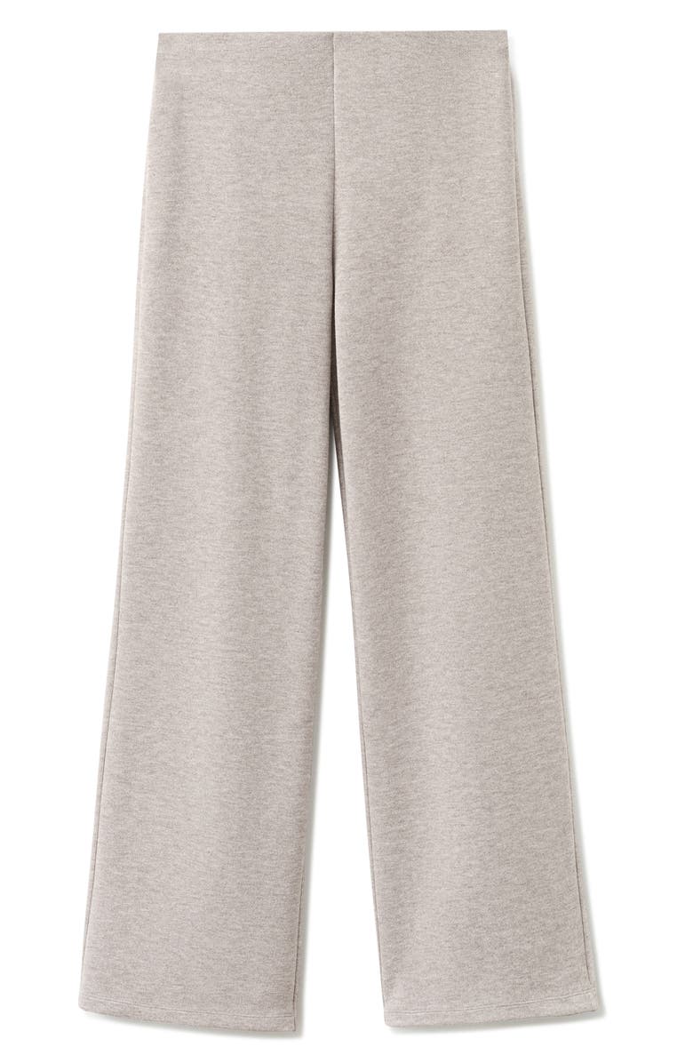 MANGO Elastic Waist Straight Leg Knit Pants, Alternate, color, Medium Brown