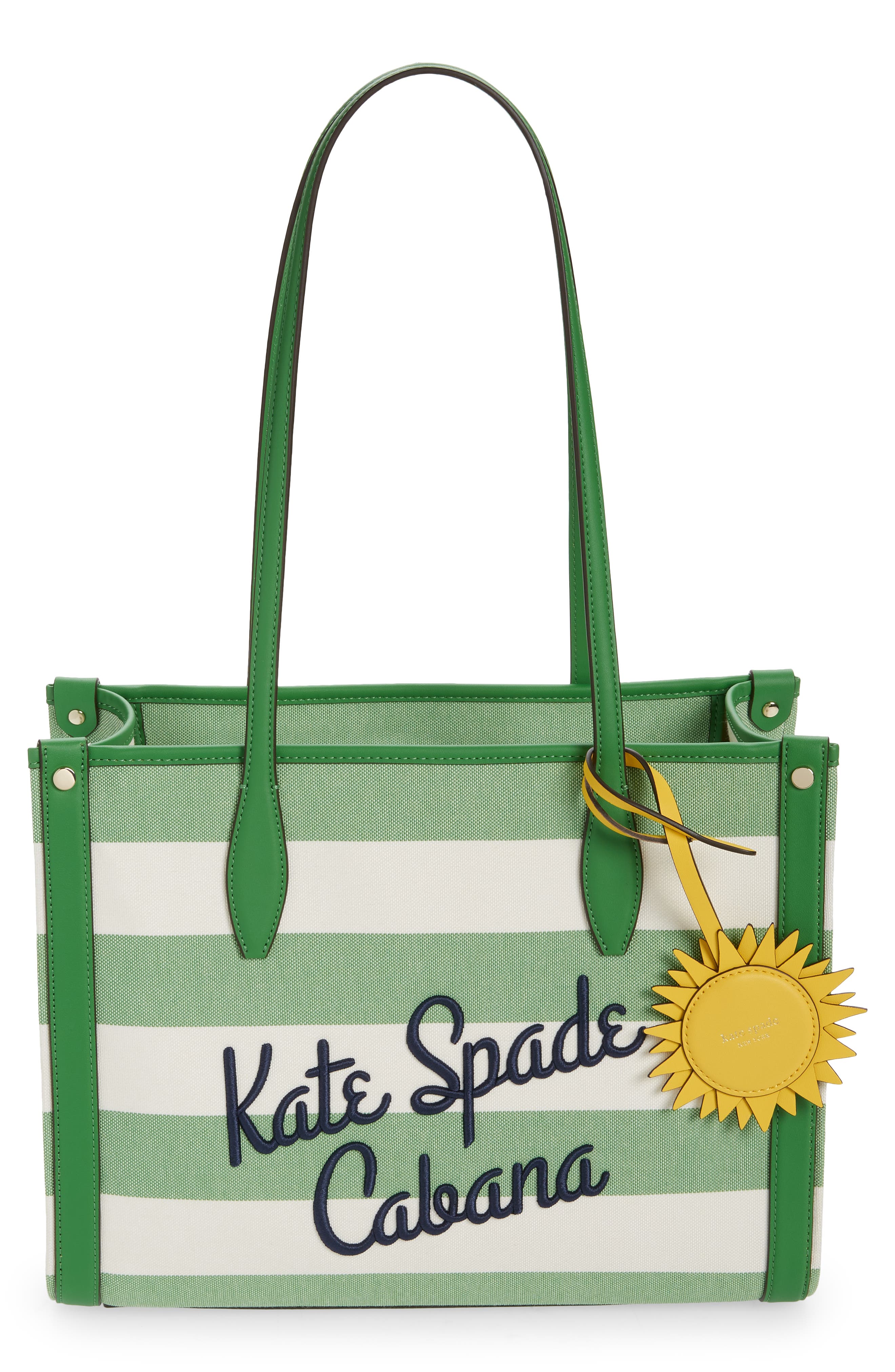 Kate Spade New York market cabana medium canvas tote bag, Main, color, 