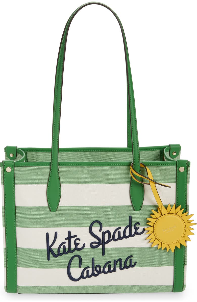 Kate Spade New York market cabana medium canvas tote bag, Main, color,