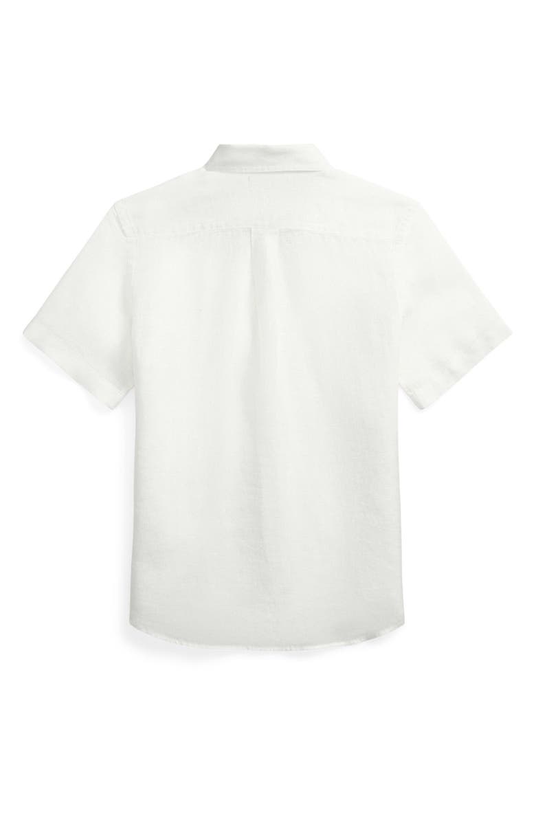 Polo Ralph Lauren Kids' Linen Button-Down Shirt, Alternate, color, White