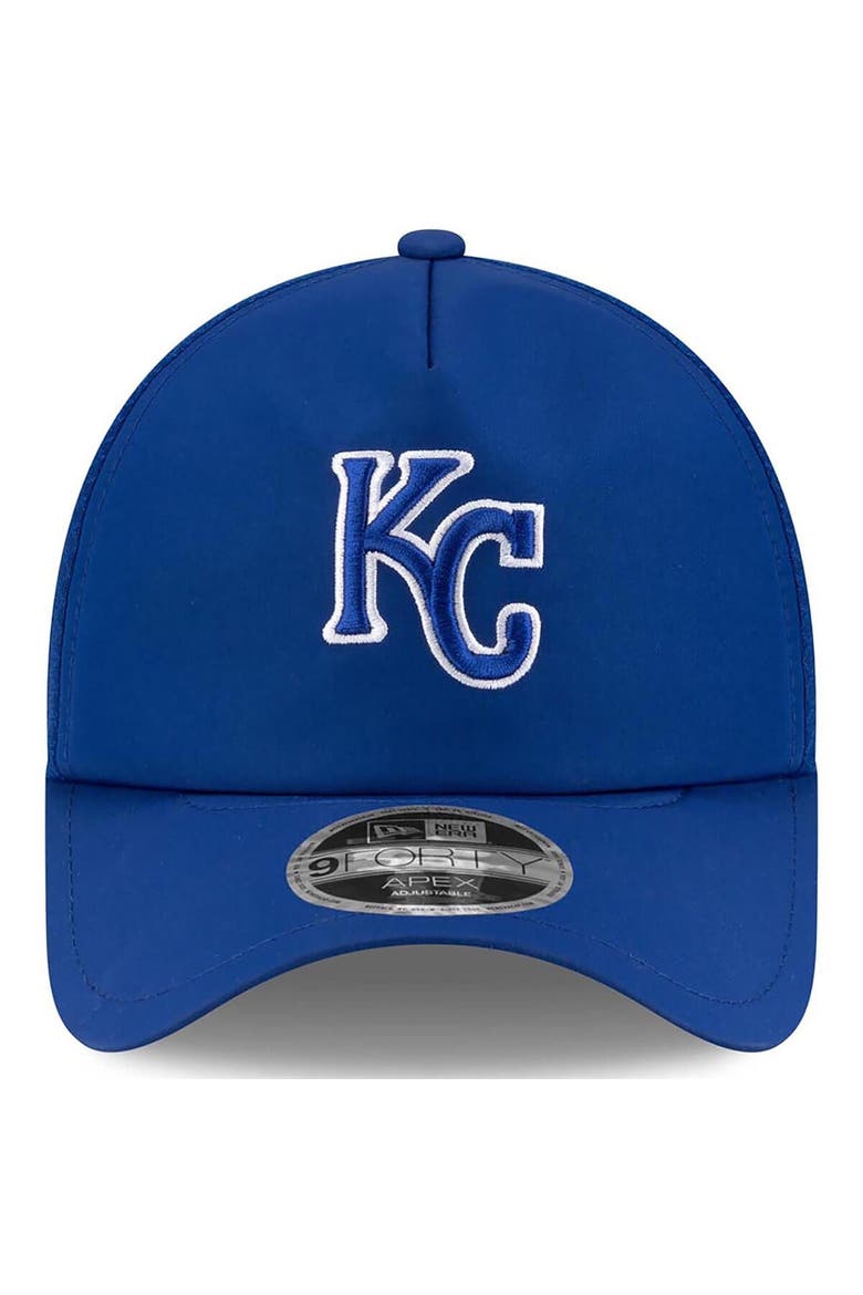Men's New Era Royal Kansas City Royals 2026 Batting Practice Apex 9FORTY Adjustable Trucker Hat, Alternate, color, Royal