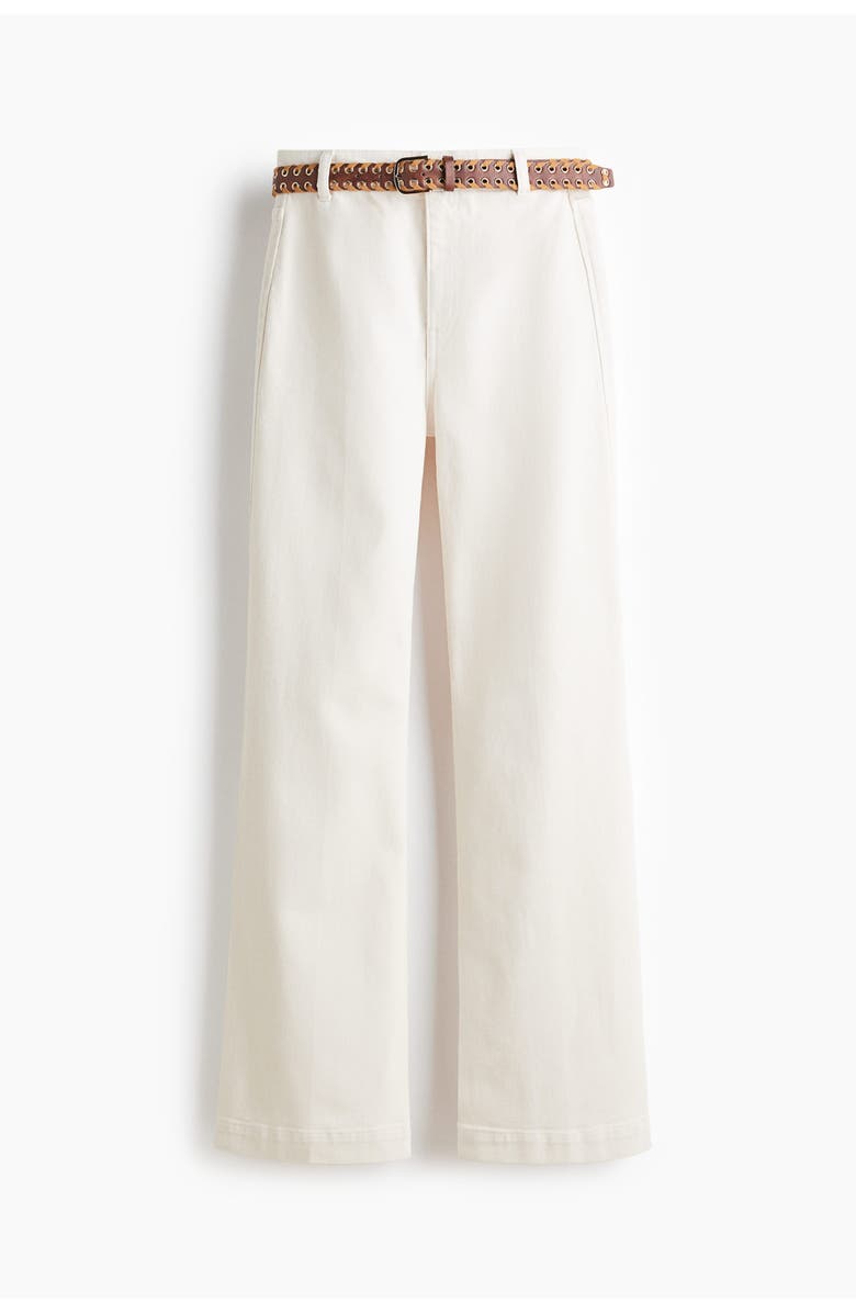 H&M Flared High Jeans, Alternate, color, White