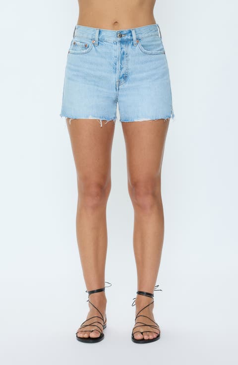 Nova High Waist Cutoff Denim Shorts