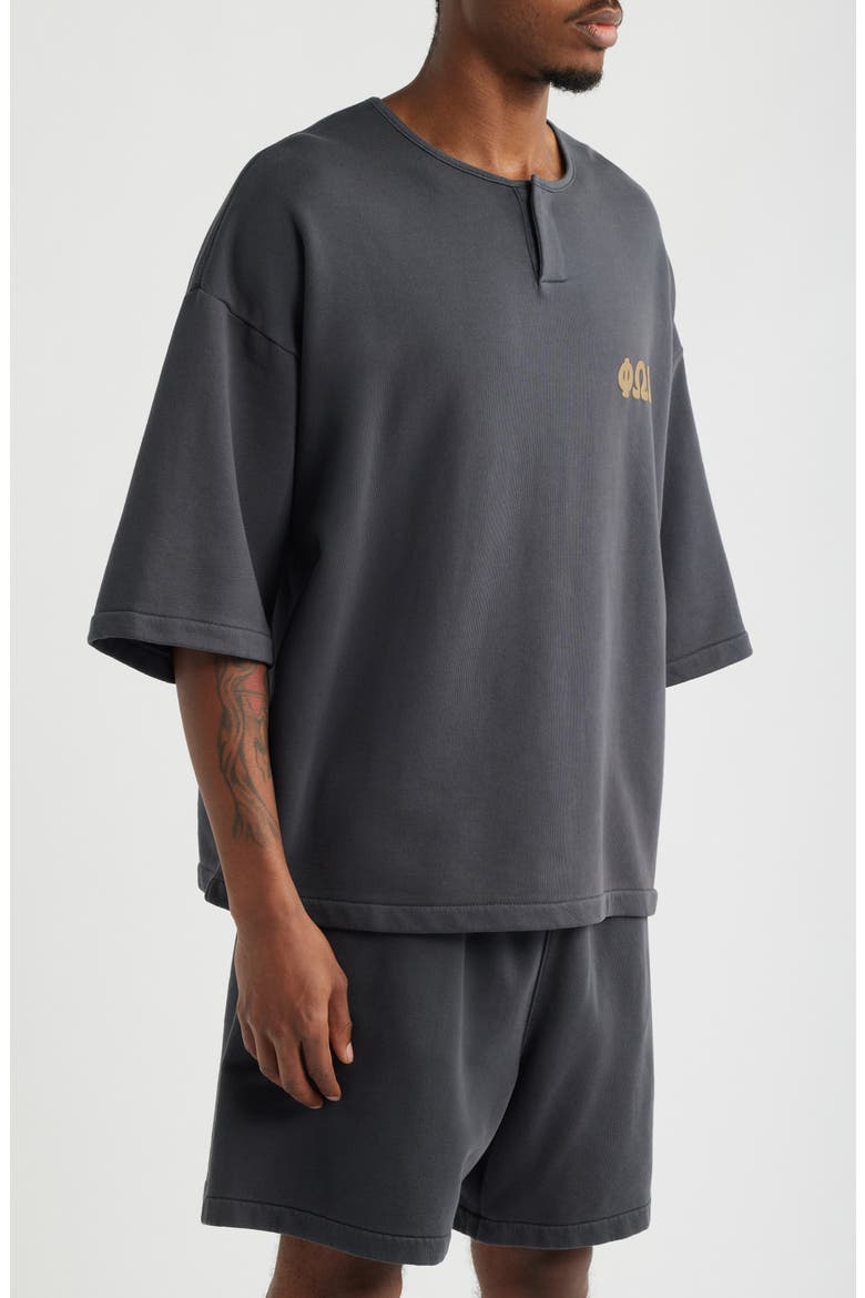 Henley Graphic Cotton Sweatshirt, Alternate, color, WASHED IRON GREY