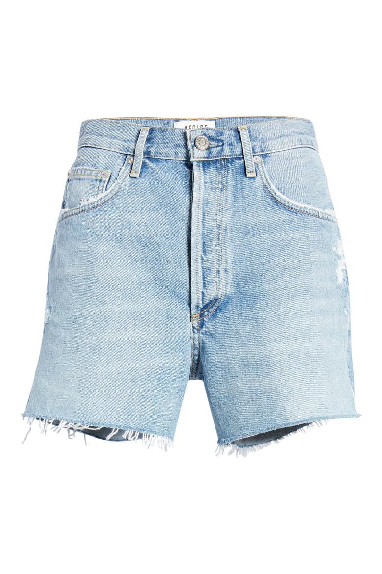 Dee Ultra High Waist Cutoff Denim Shorts, Alternate, color, CHIMES